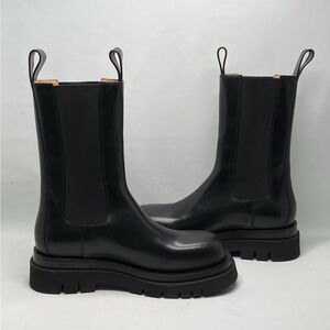 Bottega Veneta Lug Sole Leather Chelsea Boots size 38.5